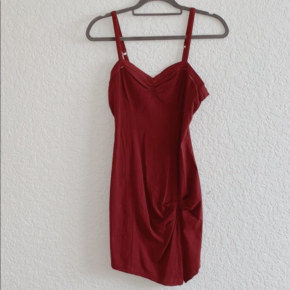 Free People Red Linen Dress